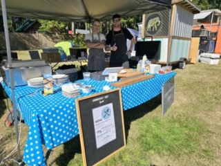 A photo of the vendor booth for the Convenient Chef